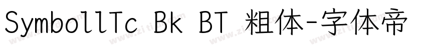 SymbollTc Bk BT 粗体字体转换